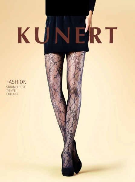 Kunert Supersofte Netzstrumpfhose mit Blumenmuster Romantic Net