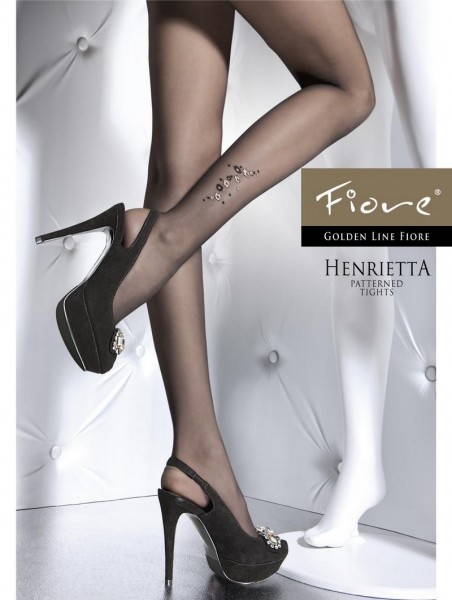 Fiore Feinstrumpfhose mit dezentem Blumenmuster Henrietta 20 den
