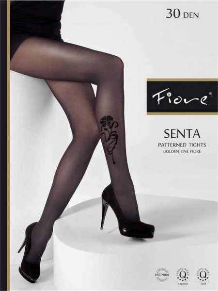 Fiore Feinstrumpfhose mit Blumenmuster Senta 30 den
