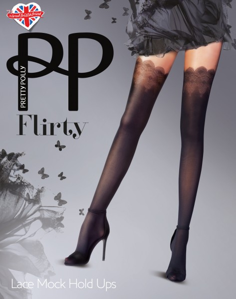 Pretty Polly Lace Mock Hold Ups - Strumpfhose mit sinnlicher Strumpfoptik