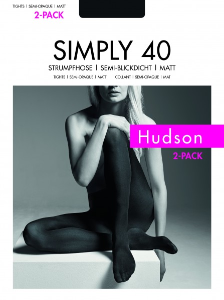 Hudson Simply 40 - Semi-blickdichte matte Strumpfhose - 2 Paar!