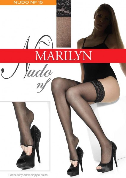 Marilyn Halterlose Struempfe mit offener Spitze Nudo 15 DEN