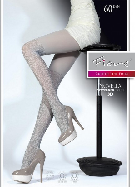 Fiore Gemusterte Strumpfhose im Overknee-Look Novella