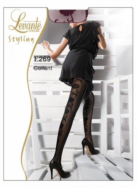 Levante Elegante Strumpfhose mit Blumenmuster 40 DEN