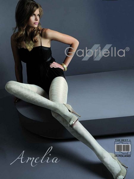 Gabriella Elegante Strumpfhose Amelia mit durchgehendem Muster