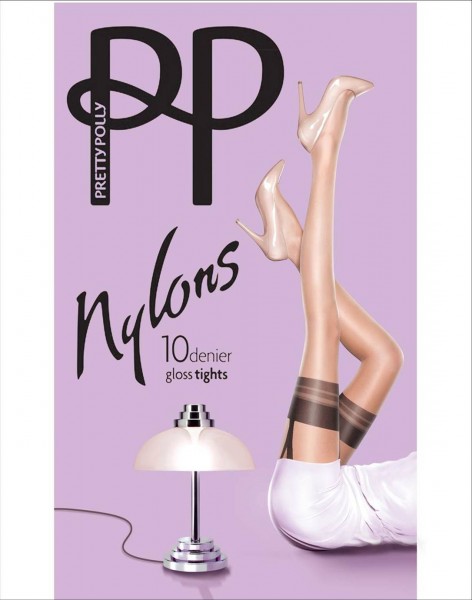 Glänzende Feinstrumpfhose in angesagter Strapsoptik 10 DEN von Pretty Polly