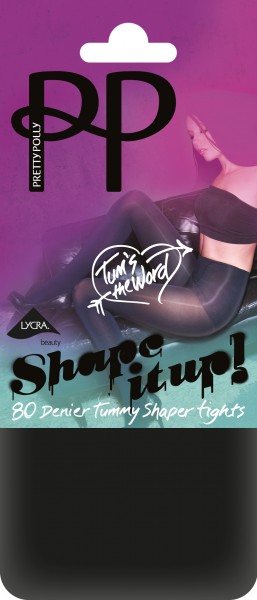 Pretty Polly Shape It Up Blickdichte Strumpfhose mit figurformendem Höschenteil für flachen Bauch