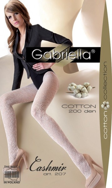 Gabriella Gemusterte Netzstrumpfhose mit Baumwolle Cashmir 207