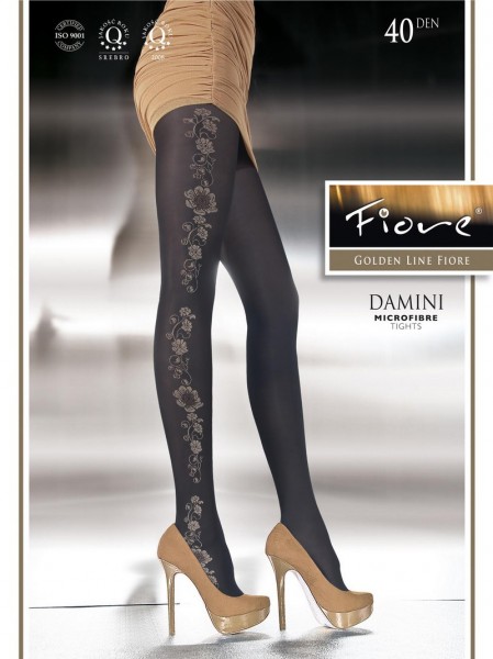 Fiore Strumpfhose mit blumigem Muster Damini 40 DEN