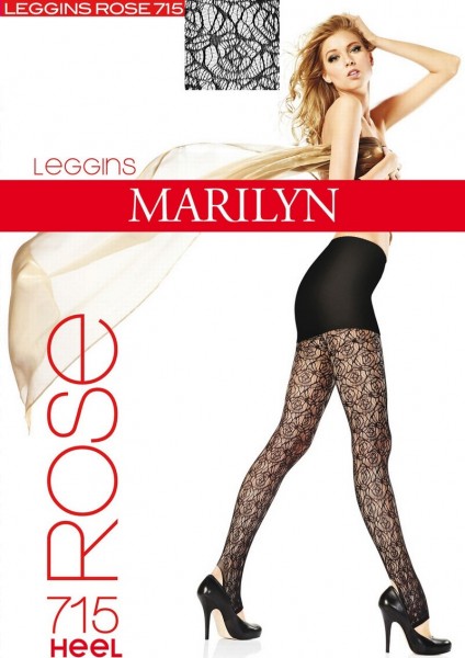 Marilyn Stegleggings in Spitzenoptik mit blumigem Muster Rose Heel