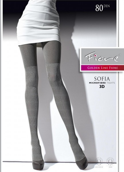 Fiore Gemusterte Strumpfhose im Overknee-Look Sofia