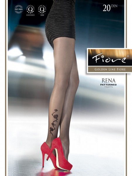 Fiore Feinstrumpfhose mit dezentem Blumenmuster Rena 20 DEN