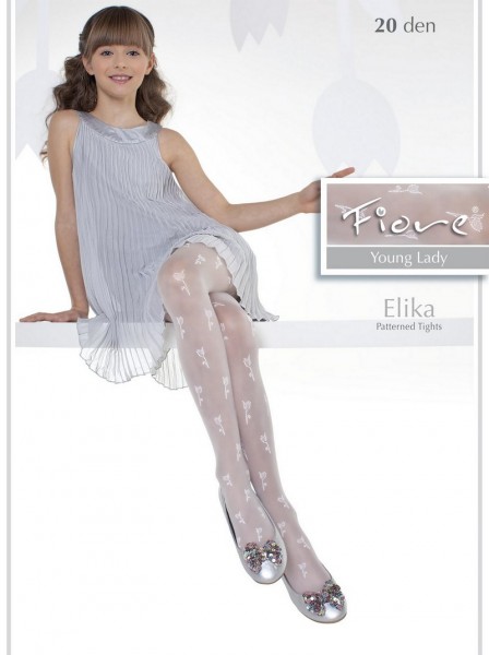 Fiore Strumpfhose fuer Maedchen mit Blumenmuster Elika 20 DEN