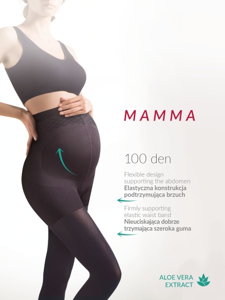 Gabriella - Bequeme blickdichte Strumpfhose für Schwangere 100 DEN