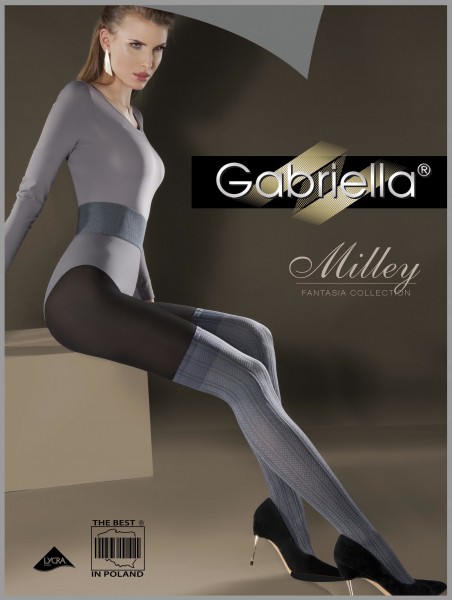 Gestreifte Strumpfhose im Overknee-Look von Gabriella