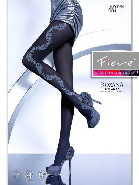 Fiore Semi-blickdichte Strumpfhose mit Muster Roxana 40 DEN