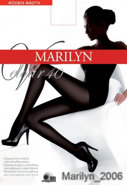 Marilyn Blickdichte glatte Strumpfhose Velour 40