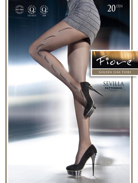 Fiore Feinstrumpfhose mit dezentem Muster Sevilla 20 DEN