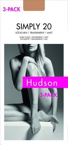 Hudson Simply 20 - Transparente, matte Feinsöckchen - 3-pack!