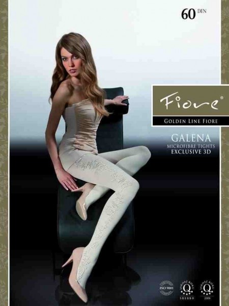 Fiore Strumpfhose mit Blumenrankenmuster Galena 60 den