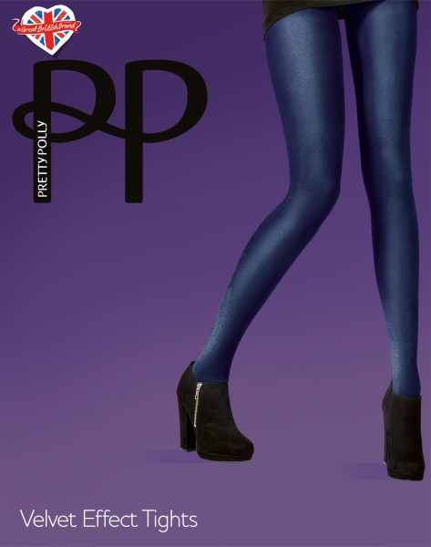 Pretty Polly Velvet Effect Tights - Blickdichte Strumpfhose mit Samt-Optik