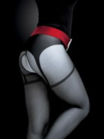 Knittex - Feinstrumpfhose mit offenem Schritt und verführerischer Strapsoptik Knittex - Feinstrumpfhose mit offenem Schritt und verführerischer Strapsoptik