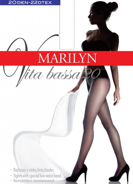 Marilyn Glatte Hueftstrumpfhose Vita Bassa 20 DEN