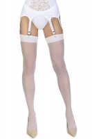 Annes - Glatte, transparente Strapsstrümpfe mit flachem Abschluss Annes - Glatte, transparente Strapsstrümpfe mit flachem Abschluss