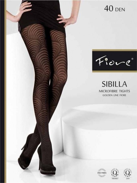 Fiore Microfaser-Strumpfhose mit durchgehendem Muster Sibilla 40 den