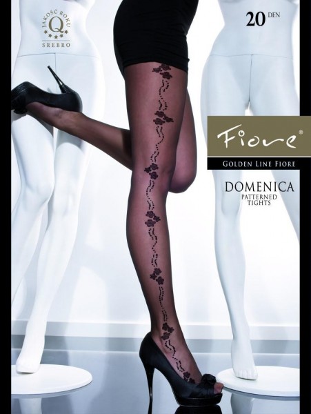 Fiore Feinstrumpfhose mit blumigem Muster Domenica 20 DEN