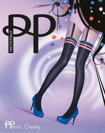 Pretty Polly Modische Strumpfhose in Strapsoptik Coloured Suspender & Knicker