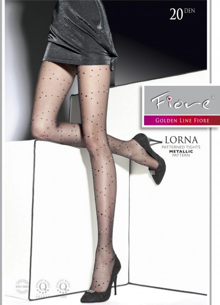 Fiore Elegante Strumpfhose mit glitzerndem Punktmuster Lorna