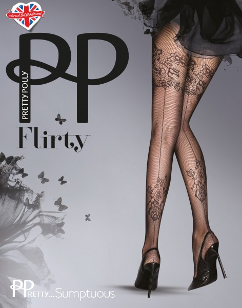 Pretty Polly PPretty
Sumptuous - Raffiniert gemusterte Netzstrumpfhose mit rückseitiger Naht