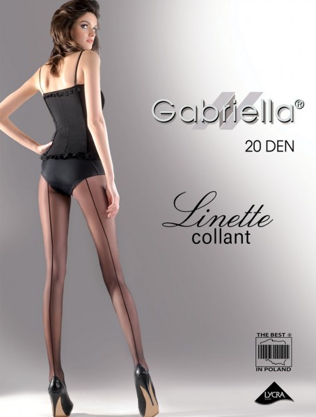 Gabriella Feinstrumpfhose mit rueckseitiger Naht Linette, 20 DEN
