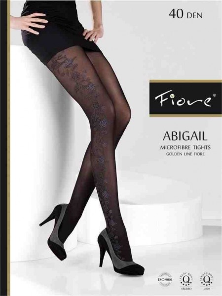 Fiore Feinstrumpfhose mit Blumenmuster Abigail 40 den