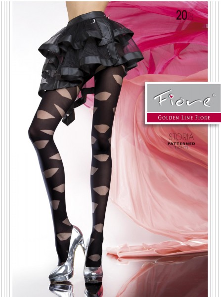 Extravagant gemusterte Feinstrumpfhose Storia von Fiore