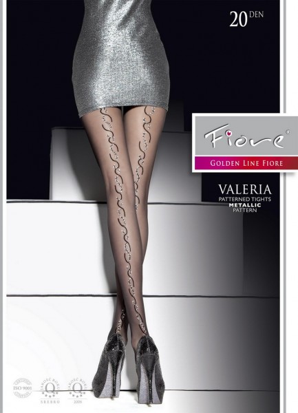 Fiore Elegante Strumpfhose mit dezentem glitzerndem Muster Valeria